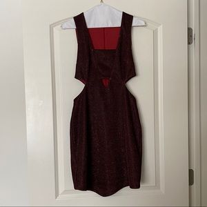 Express-Sparkle cut-out mini dress